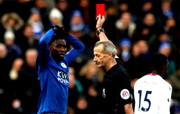 Ndidi sees red as Crystal Palace outfox Leicester