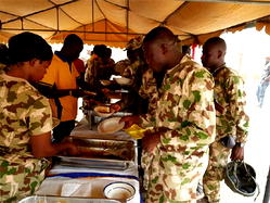 Soldiers celebrate Christmas in Gwoza, Buni Yadi