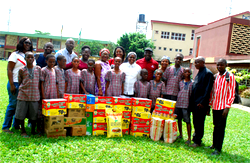 ABU Lagos Alumni  donates food items to Pacelli School for the Blind
