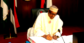 Buhari signs late Vice President Alex Ekwueme  condolence register