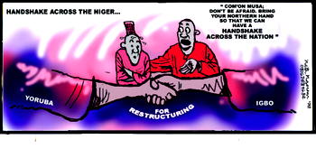 Handshake across the Niger