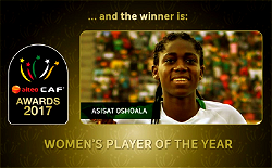 BREAKING: Oshoala wins African Women player of the year award