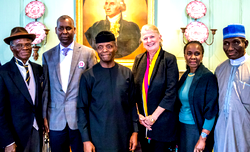 Photos: VP Yemi Osinbajo delivers ‘Africa Rising’ lecture at Harvard Business School