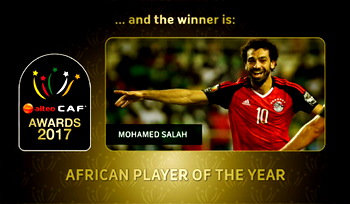 Mohamed Salah wins African player of the year award