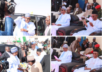 Photos: Buhari commissions new coaches, locomotives for Kaduna-Abuja train service