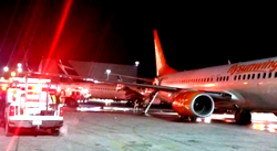 Fire as passenger jets collide at Toronto airport