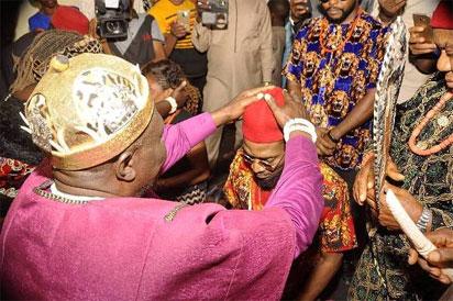 d bang1 D’Banj conferred with Chieftaincy title in Imo