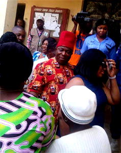 Anambra Central Rerun: Umeh votes, expresses satisfaction with conduct