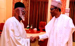 Photos: Former President Abubakar visits Buhari, keeps mum over outcome