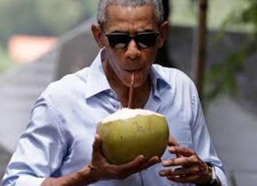 Obama drinks coconut water too