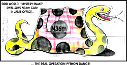 Jamb office: Operation python dance
