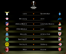 Arsenal paired with AC Milan in Europa League last 16