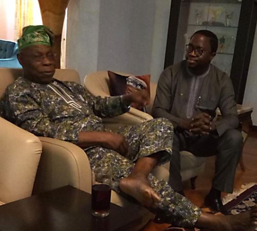 Presidential aspirant, Dr. Thomas-Wilson Ikubese and former Nigerian President, Dr. Olusegun Obasanjo