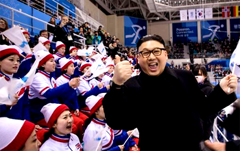 Kim Jong Un lookalike provokes North Koreans in Olympic melee