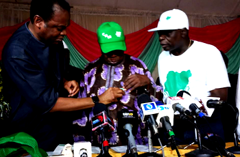 Photos: Obasanjo registers as a member of Coalition for Nigerian Movement