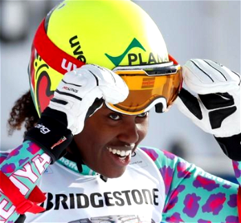 One-woman team: Kenya’s Simader skis into history books