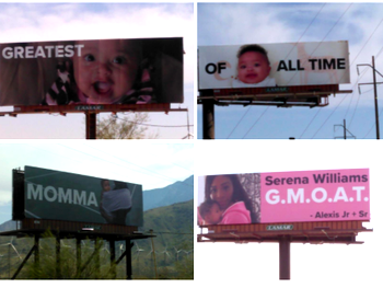 Serena Williams gets billboard surprise from hubby Ohanian