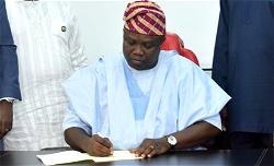 Ambode signs 7 bills  into law,  vows to provide 24-hour power supply