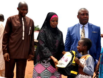 Obaseki lauds FG as NCFRMI distributes materials in IDPs Uhogua camp