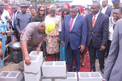 Wike performs the Ground Breaking for the construction of Women ...