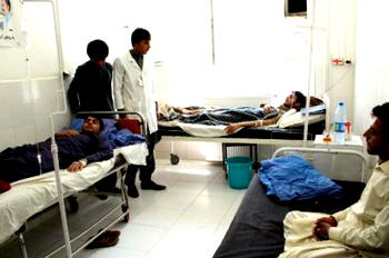 Afghan hunger strikers protesting for peace taken to hospital