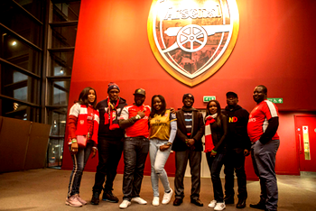 Seven MTN customers watch Arsenal live in London