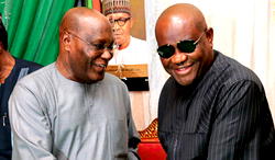 Nigeria needs men like you, Atiku tells  Wike on re-election
