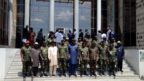 Governor Dickson, Buratai and his entourage
