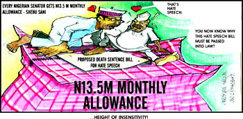 Senate monthly allowance : N13.5M