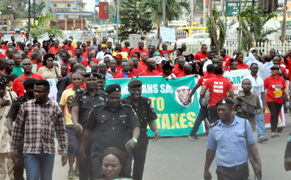 Photos: NBA, others protest Land Use Charge increment