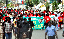 Photos: NBA, others protest Land Use Charge increment