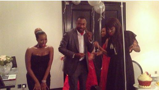 Femi Otedola dancing with his daughters