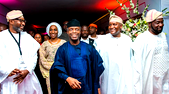 Video: Dangote, Davido, others dance in his daughter’s wedding