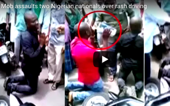 Indian mob beat two Nigerians for rash driving