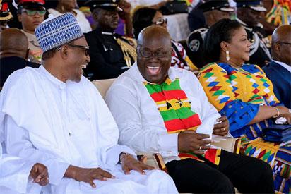 akufo buhari5 Photos: Buhari, Saraki celebrate Ghana’s 61st Independence Anniversary with Akufo-Addo, others