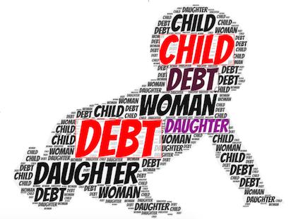 debt Woman pays N100 debt with 4-yr-old daughter