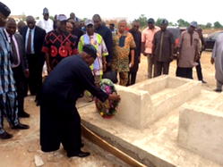 Photos: Obasanjo visits graveyard of 73 Benue victims