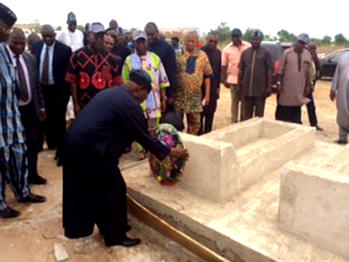 Photos: Obasanjo visits graveyard of 73 Benue victims