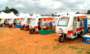 Photos: Obiano distributes tricycle ambulances to health centre