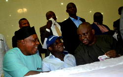 Ekiti 2018: Secondus, Mark others storm Ekiti to  reassure aggrieved parties