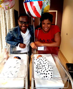 Entertainer Teju Babyface blessed with twins 6 years after wedding