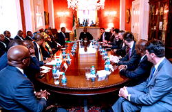 Photos: Buhari meets Chief Executives of United State companies in Blair House