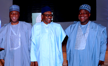 Breaking: Saraki, Dogara absent as Buhari signs 2018 Budget