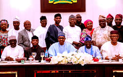 Photos: President Buhari’s dinner with South West APC leaders
