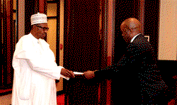 Buhari still busy at work; receives letters of credence