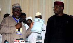 Photos:  Fayemi receives APC certificate