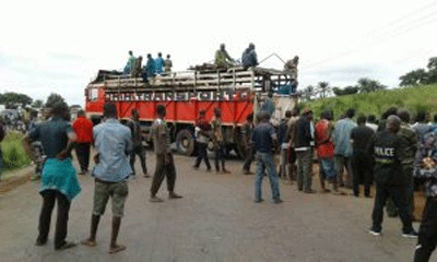 Breaking: Tanker drivers block Enugu/Port-Harcourt high way