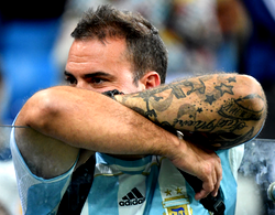 Argentina vs  Croatia : Argentine fans weep
