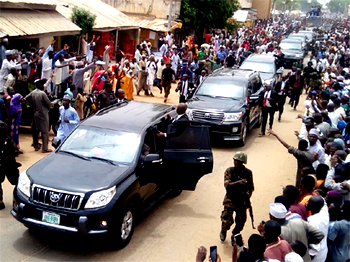 President Buhari felicitates with APC Chieftain, Sidi Ali, at 81