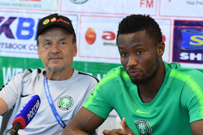 Mikel hails Rohr for inviting young players to the national team